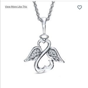 Open Hearts Angel Necklace